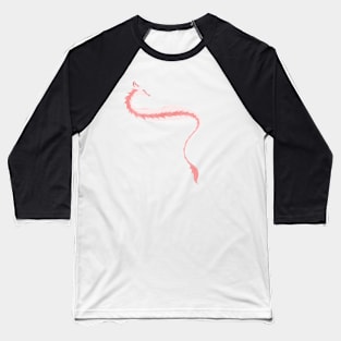 Pink fluffy Dragon Baseball T-Shirt